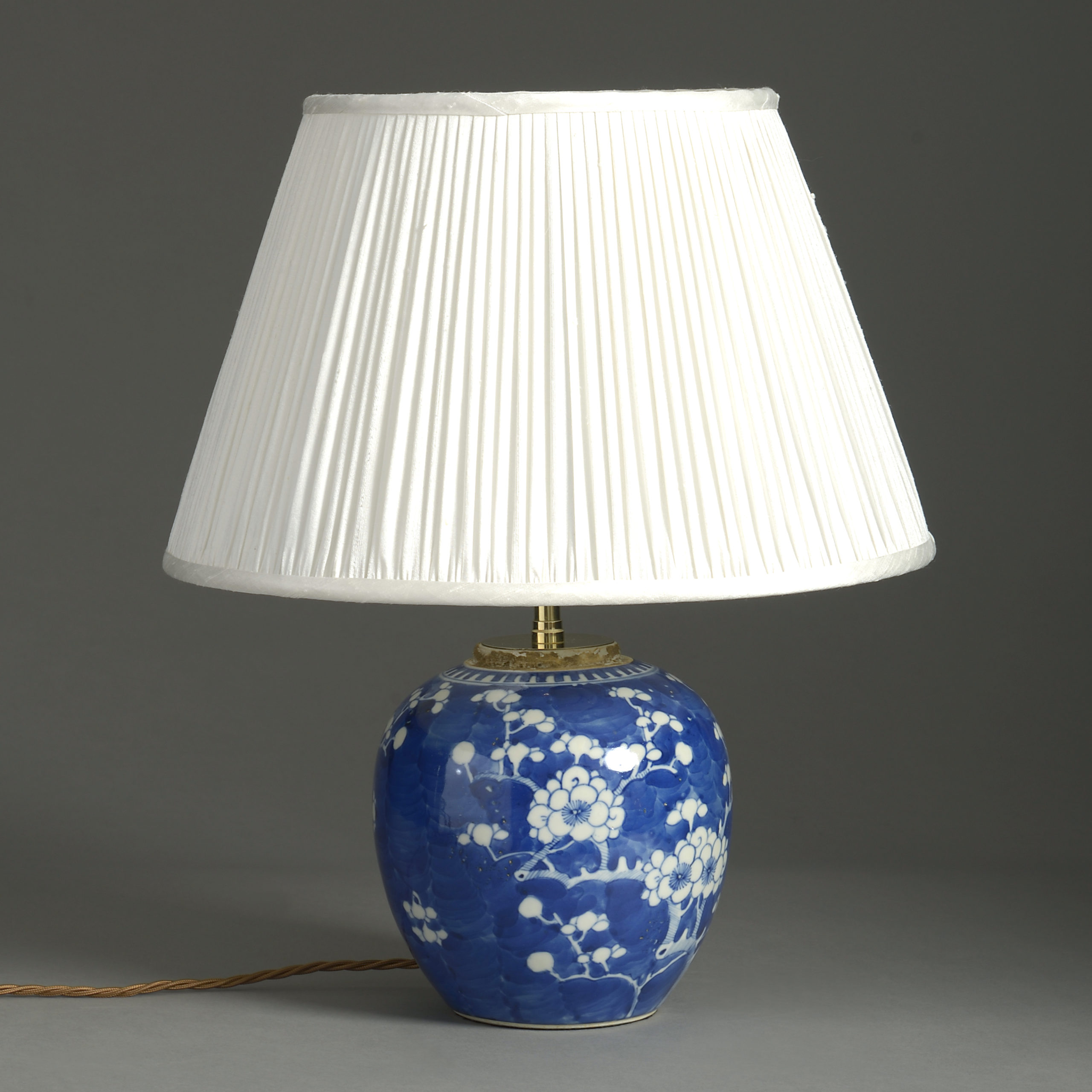 Porcelain Lamp Timothy Langston Fine, Small Blue And White Porcelain Lamp