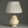 A turned and painted bulbous table lamp 2 Bulbous lamp