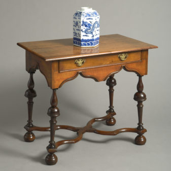 19th century walnut side table