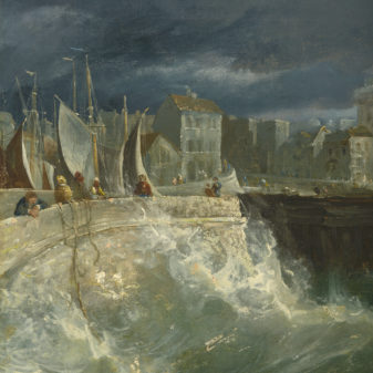 Coastal scene oil