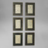 Six early 19th century framed ancient coin engravings