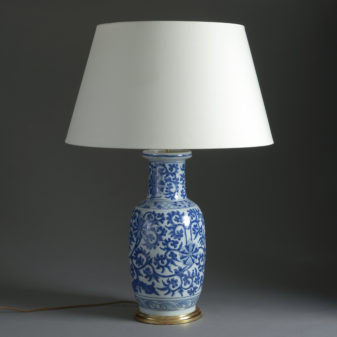 Blue and White Qianlong Vase Lamp