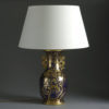 Mason's ironstone foliate vase lamp
