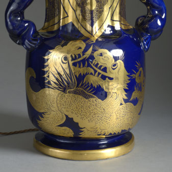 Mason's ironstone dragon vase lamp