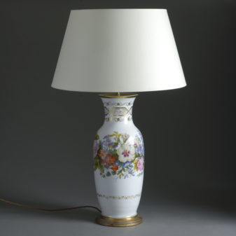 Floral Porcelain Vase Lamp