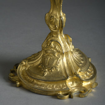 Pair of rococo ormolu lamps