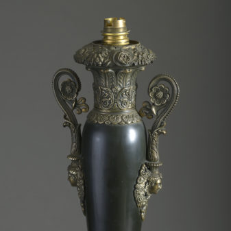 Early 19th century restauration period tole lamp