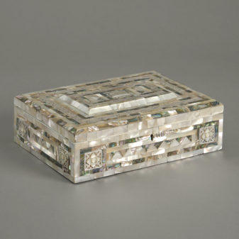 Mother of pearl jewellery box