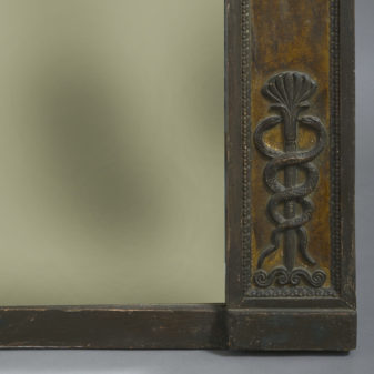 Early 19th century regency period overmantel mirror