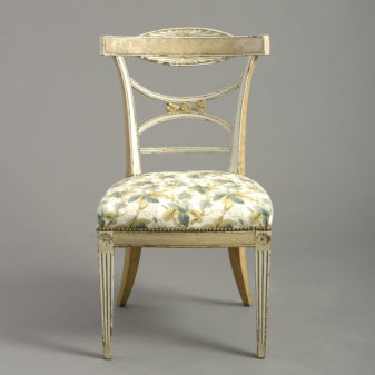 Early 19th century painted gustavian side chair