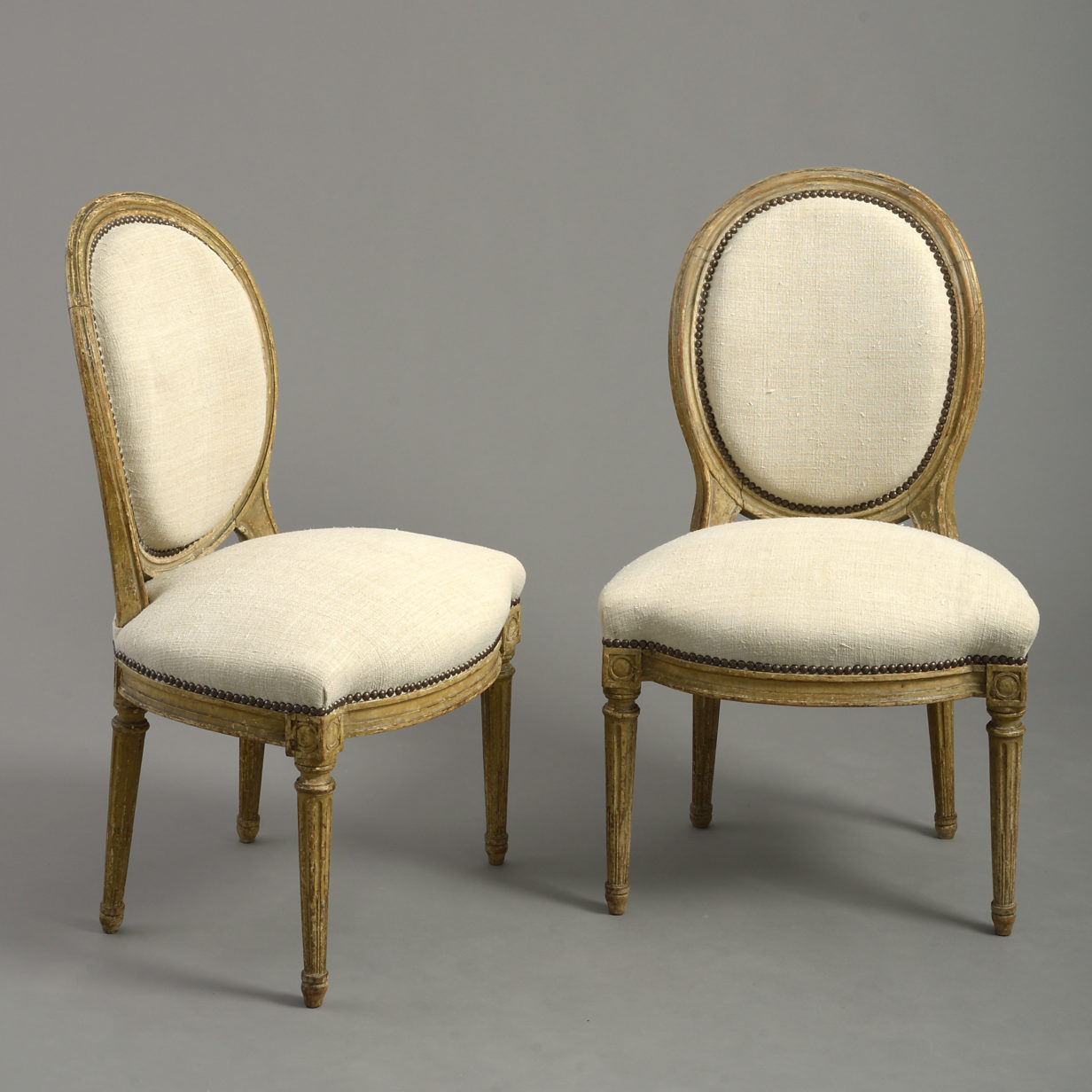 Pair of Late 18th Century Louis XVI Period Painted Side Chairs