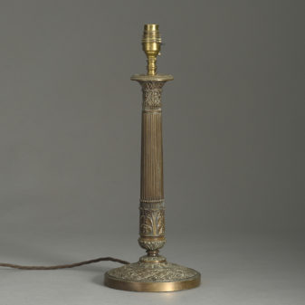 Late 19th century empire style bronze lamp base