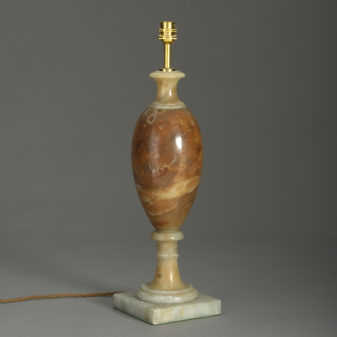 Early 20th century alabaster lamp