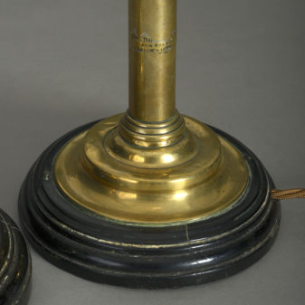 Pair of 19th century brass table lamps