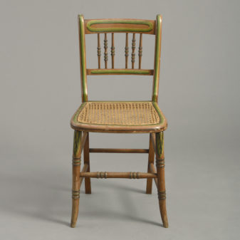 Pair of 19th century early victorian painted bedroom chairs