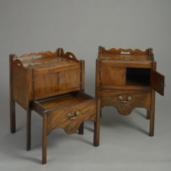 Pair of 18th century george iii period bedside commodes