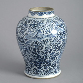 Light Blue and White Kangxi Vase