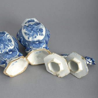 Pair of delft vases
