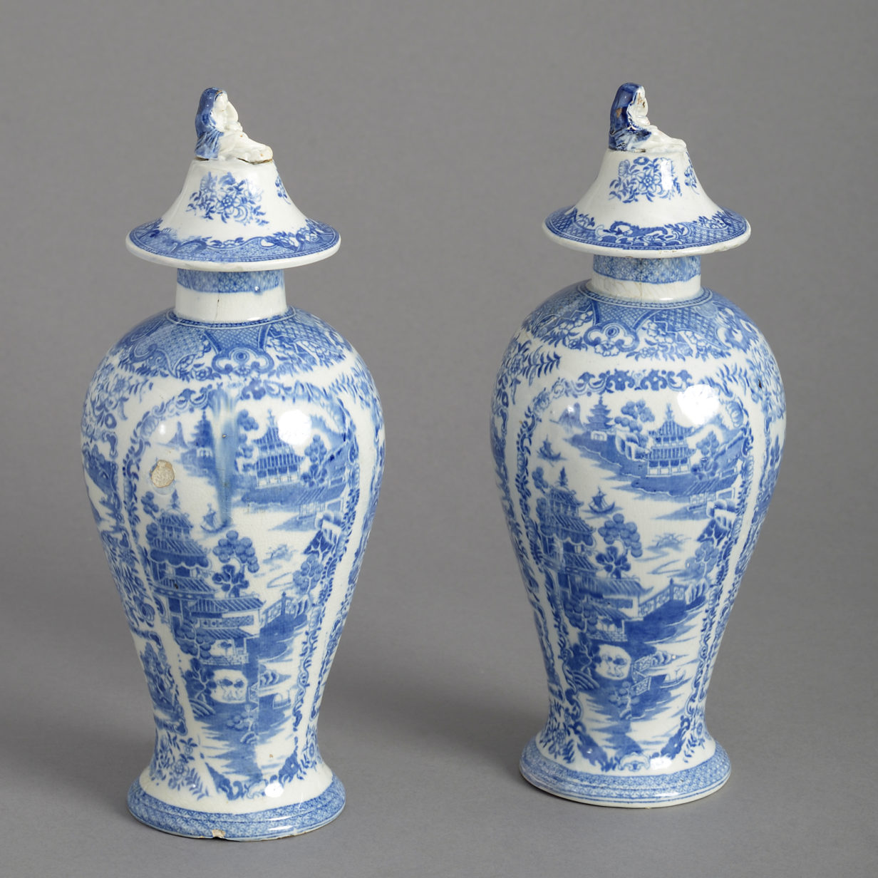Pair of staffordshire vases