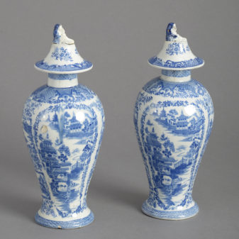 Pair of Staffordshire Vases