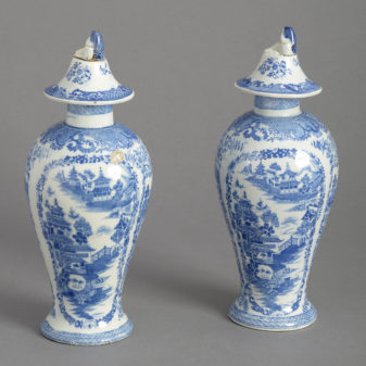 Pair of staffordshire vases
