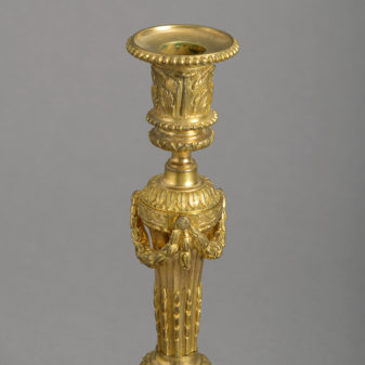 19th century louis xvi style ormolu candlestick