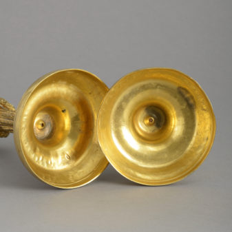 Pair of 19th century louis xvi style ormolu candlesticks