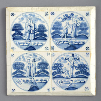 18th century blue & white delft tiles