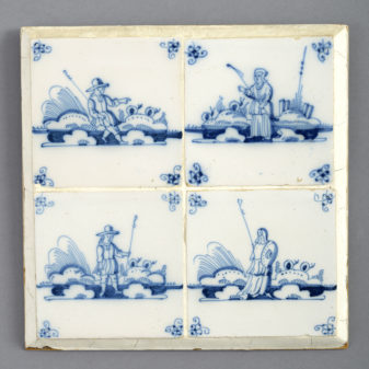 18th century blue & white delft tiles