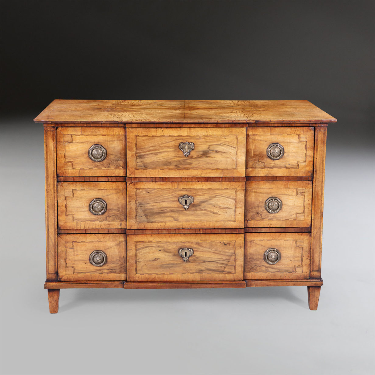 Late 18th century neo-classical walnut commode