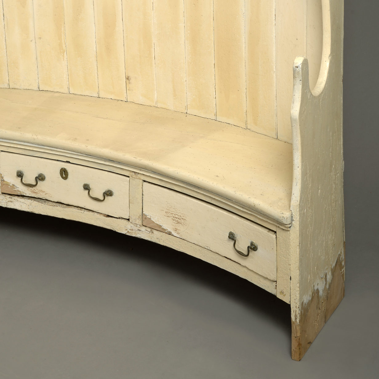 Late 18th Century George III Period Painted Settle