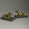 Pair of bronze greyhounds