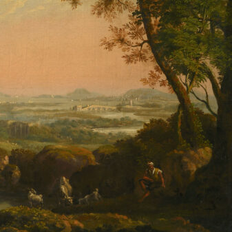 Circle of jan frans van blomen, called orizzonte, a classical landscape