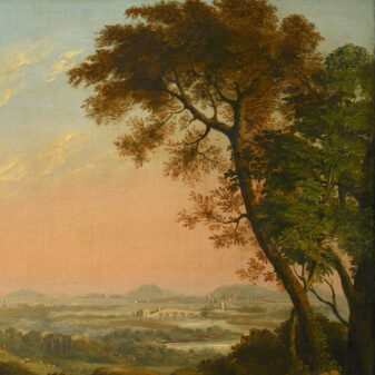 Circle of jan frans van blomen, called orizzonte, a classical landscape