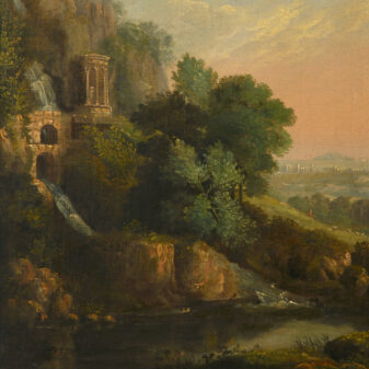 Circle of jan frans van blomen, called orizzonte, a classical landscape