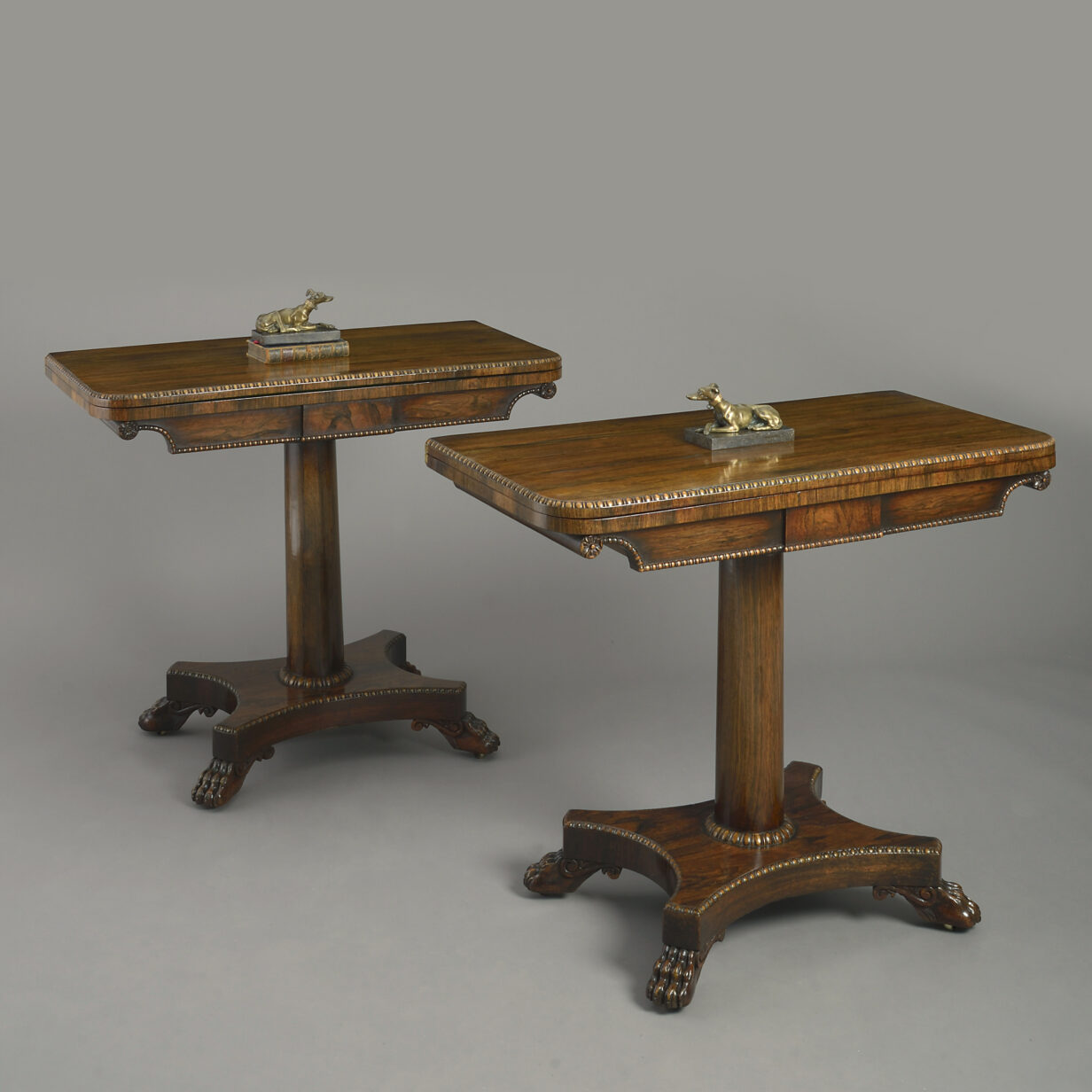 Pair of Rosewood Card Tables