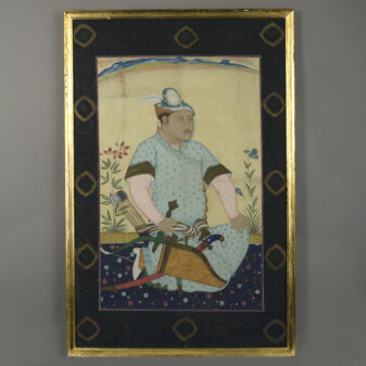 Indian Huntsman Gouache Portrait