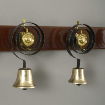 Six 19th century brass servant bells