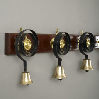 Six 19th century brass servant bells