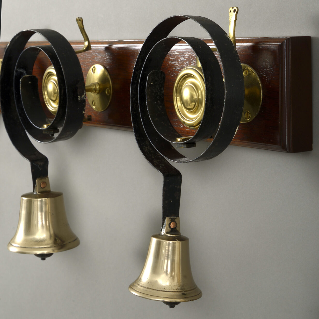 Six brass servants bells