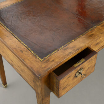 Early 19th century empire period mahogany bureau plat
