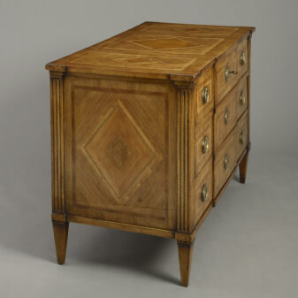 Late 18th century walnut & inlaid commode