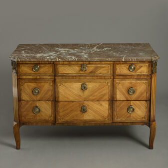 18th century louis xvi transitional parquetry commode