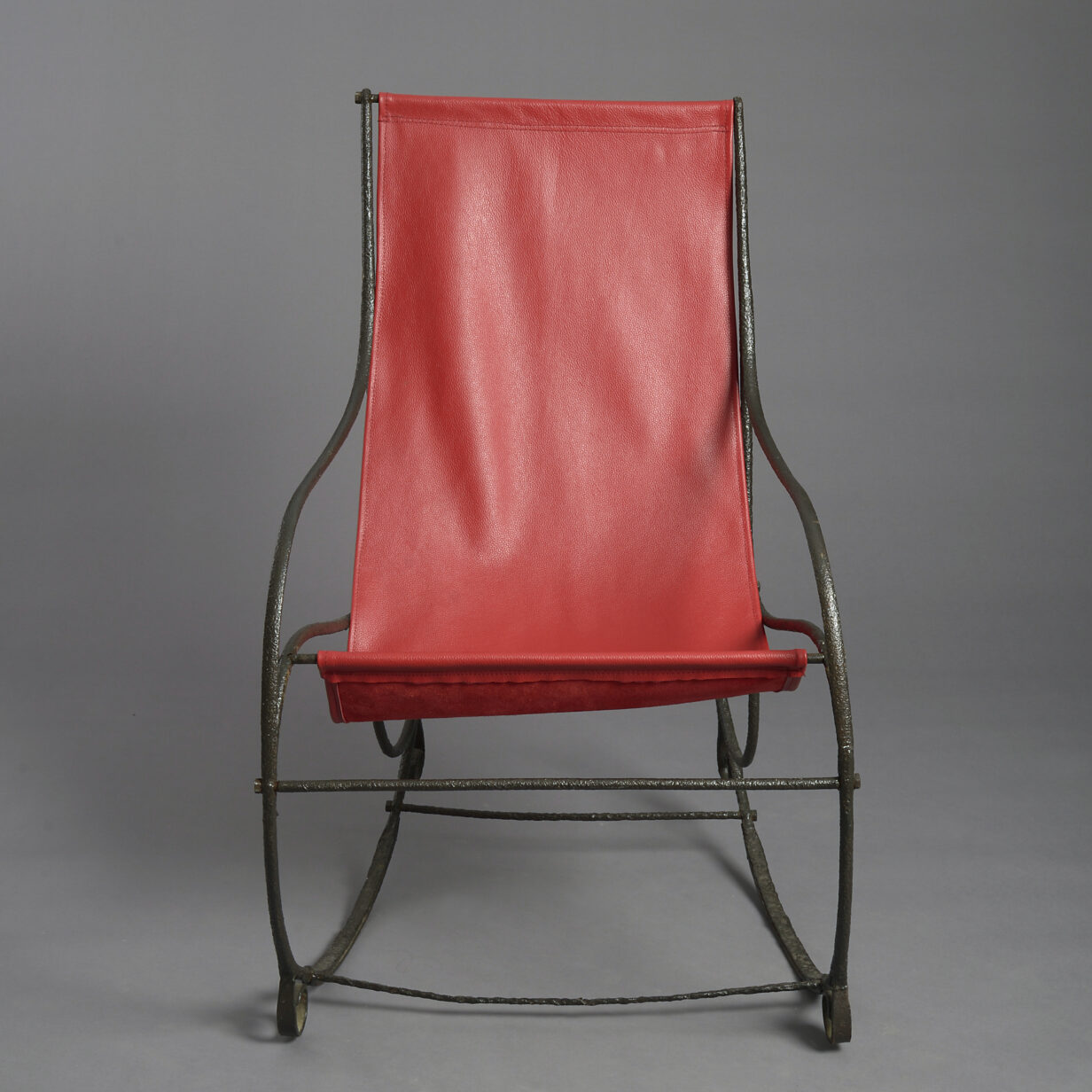 19th Century Regency Period Cast Iron Rocking Chair