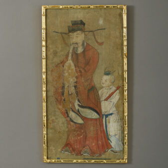 Three chinese watercolour deities