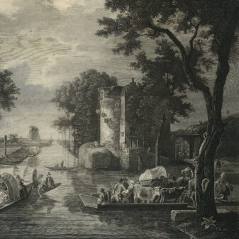 Large pair of early 19th century empire period engraving