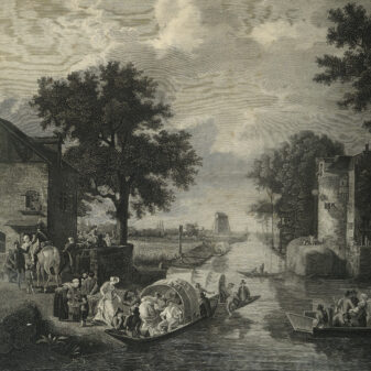 Pair of empire engravings of paris