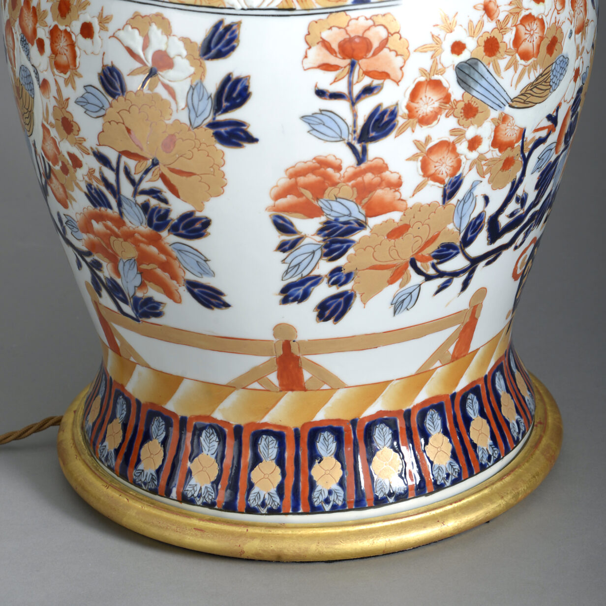 19th century samson imari porcelain vase lamp