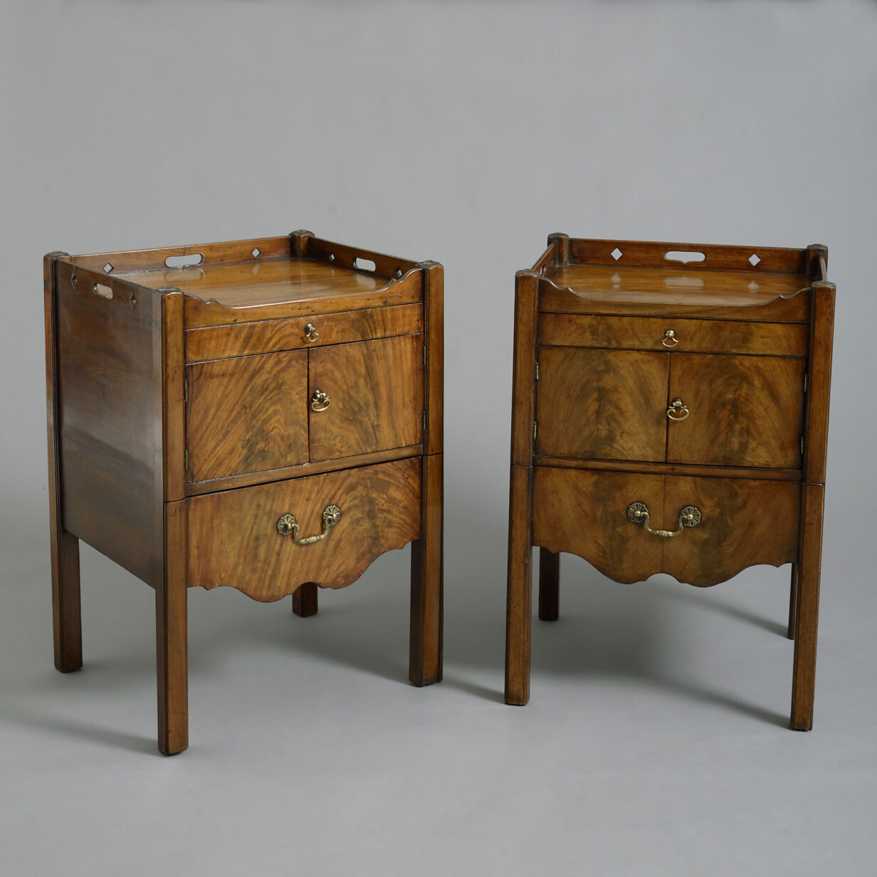 Pair of george iii period commode