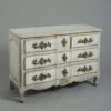 Grey painted louis xv style rococo commode